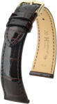 Hirsch Curea maro închis din piele Hirsch London M 04307110 (Piele de aligator) Hirsch selection 14 mm