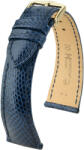 Hirsch Curea albastru închis din piele Hirsch London L 04366080-1 (Piele de șopârlă) Hirsch selection 17 mm