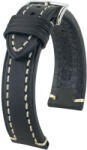 Hirsch Curea neagră din piele Hirsch Liberty XL 10920250-2 (Piele de vițel) 22 mm