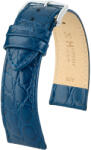 Hirsch Curea albastru închis din piele Hirsch Crocograin M 12302880-1 (Piele de vițel) 20 mm