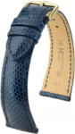 Hirsch Curea albastru închis din piele Hirsch London L 04266080-1 (Piele de șopârlă) Hirsch Selection 21 mm