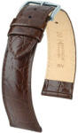 Hirsch Curea maro închis din piele Hirsch Crocograin L 12322810-2 (Piele de vițel) 18 mm