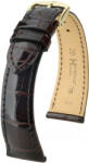 Hirsch Curea maro închis din piele Hirsch London M 04207110-1 (Piele de aligator) Hirsch Selection 17 mm