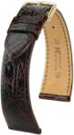 Hirsch Curea maro închis din piele Hirsch Genuine Croco M 01808110-1 (Piele de crocodil) 13 mm