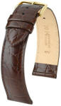 Hirsch Curea maro închis din piele Hirsch Crocograin M 12302810-1 (Piele de vițel) 08 mm