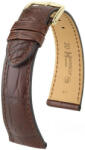 Hirsch Curea maro din piele Hirsch London L 04307019-1 (Piele de aligator) 18 mm (spona 14mm)