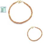  Bratara Safir Orange - Diametru 53 mm - Disc Fatetat Accesorii Gold Filled - 1, 4-2 x 2-3 mm - 1 Buc