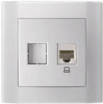 ANESTECH РОЗЕТКА СЕЛВИ КОМПЮТЪРНА БЯЛА rj45--- (93508114)