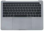Apple MacBook Pro 13" A1706 (Late 2016 - Mid 2017) - Felső Billentyűzet Keret + Billentyűzet US + Mikrofon + Trackpad + Hangszórók, Space Gray