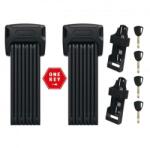 ABUS lakat 6000K/120 Big TwinSet (2 lakat 1 kulccsal nyitható), X-Plus cilinderrel, SH tartóval, fekete (AB67465)