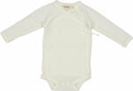 MarMar Body cu maneca lunga din lana merinos cu model pointelle - Belita - Natural - MarMar