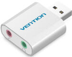 AXAGON Външна звукова карта Vention VAB-S13, USB2.0, Silver (VAB-S13) Звукови карти