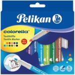 Pelikan Textilfilc készlet 12db-os PELIKAN 12 különböző, intenzív színű textilfilc, 6 mm-es vonalszélességgel