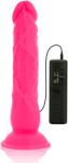  Vibrator flexibil Diversa cu telecomanda si ventuza 21 cm roz Vibrator