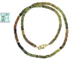  Colier din Safir Verde Disc Fatetat 1, 5-2 x 3-4 mm - Accesorii Gold Filled
