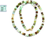  Colier din Crisopraz Verde Disc Fatetat 2-4 x 5-7 mm - Accesorii Gold Filled - Argint 925