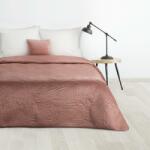 Eurofirany Luiz4 bársony ágytakaró pálmalevél mintával Rózsaszín 170x210 cm