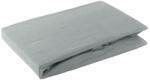 EUROFIRANY Jersey pamut gumis lepedő Acélszürke 140x200 cm +30 cm