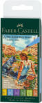 Faber Marker cerneala FABER-CASTELL Pitt Artist Pen Brush Summer, 6 buc/set, FC167178