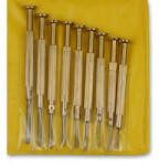  Set 9 șurubelnițe alamă pentru ceasornicari - 1060 - cureaceas Surubelnita