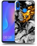 Picasee Husă transparentă din silicon pentru Huawei Nova 3i - Black Gold 2