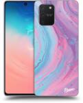 Picasee Husă transparentă din silicon pentru Samsung Galaxy S10 Lite - Pink liquid