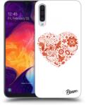 Picasee Husă neagră din silicon pentru Samsung Galaxy A50 A505F - Big heart