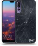 Picasee Husă neagră din silicon pentru Huawei P20 Pro - Black marble