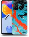 Picasee Husă neagră din silicon pentru Xiaomi Redmi Note 11 Pro 5G - Blue Magma