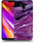 Picasee Husă transparentă din silicon pentru LG G7 ThinQ - Purple glitter
