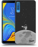 Picasee Husă neagră din silicon pentru Samsung Galaxy A7 2018 A750F - Astronaut