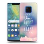 Picasee Husă transparentă din silicon pentru Huawei Mate 20 Pro - Think happy be happy