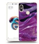 Picasee Husă transparentă din silicon pentru Xiaomi Redmi Note 5 Global - Purple glitter