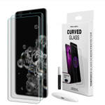 Picasee 3x Sticlă securizată curbată 3D cu protecție UV pentru telefonul Samsung Galaxy S21+ 5G G996F - 2+1 gratis