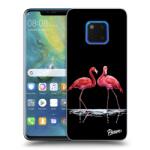 Picasee Husă neagră din silicon pentru Huawei Mate 20 Pro - Flamingos couple