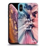 Picasee Husă transparentă din silicon pentru Apple iPhone XS Max - Don't think TOO much
