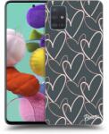 Picasee Husă neagră din silicon pentru Samsung Galaxy A51 A515F - Lots of love