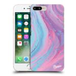 Picasee Husă transparentă din silicon pentru Apple iPhone 7 Plus - Pink liquid
