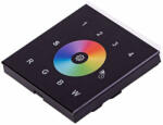 S-LIGHTLED SL-2820B/DC érintőpaneles fali RGBW RF LED vezérlő fekete (LEDV2065)