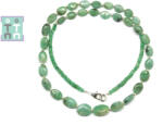  Colier din Smarald Oval 6-10 x 4-8 mm - Accesorii Argint 925