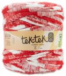 Tek-Tek pamut pólófonal, nagy gombolyag, piros-fehér mix, Tek-150