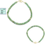  Bratara Smarald Rotund Fatetat 3x3 mm - Diametru 56 mm - Accesorii Gold Filled - Argint 925 - 1 Buc