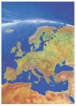 Stiefel Európa panorámatérképe, tűzhető, keretes