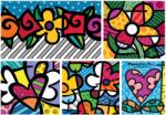 Bluebird Puzzle - Puzzle Britto: Colaj: inimi și flori - 1 500 piese Puzzle