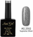 Ami Gel Gel Colorat Stralucitor - Soak Off Gel - Smash Diamonds Supreme Silver AG2502 5gr - Ami Gel