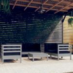 vidaXL Set mobilier grădină cu perne, 7 piese, lemn masiv de pin (3096252)