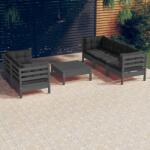 vidaXL Set mobilier grădină cu perne antracit, 6 piese, lemn masiv pin (3096116)