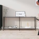 vidaXL Masă consolă, alb, 180x35x75, 5 cm, sticlă securizată (331704)