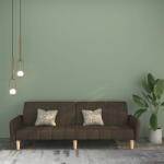 vidaXL Canapea extensibilă cu 2 locuri, maro, material textil (337360) Canapea