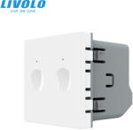 LIVOLO Modul intrerupator dublu cap scara cruce wireless cu touch integrat 2M seria noua Livolo (VL-FC2SR-2WP)